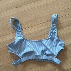 Forever 21 - Light Blue Ribbed Bikini Top - Size L